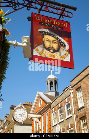 Henry VIII enseigne de pub à Rochester High Street Banque D'Images