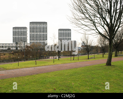 Glasgow Housing Association l'AHG Gorbals, Glasgow. Rénovation de la tour de blocs à l'espace de vie par Gorbals Wates Banque D'Images