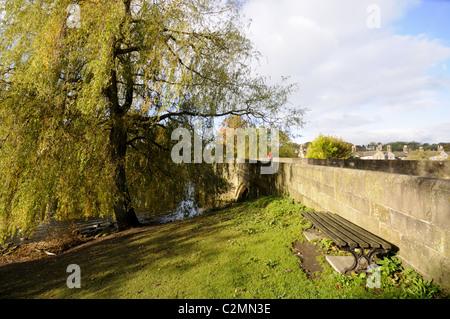 Pont de Bakewell, parc national de Peak District. Banque D'Images