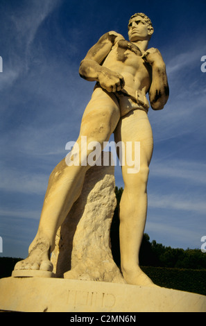 Stade sportif de Mussolini, Rome - Jeux Olympiques 1933 - Statues - architecture fasciste Banque D'Images