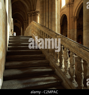 Escalier dans Salamanque Castille, Espagne. Banque D'Images