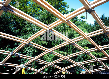 Gridshell Conservation Workshop, Weald & Downland Open Air Museum, Singleton, West Sussex (en construction) Banque D'Images