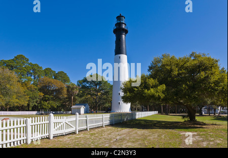 Phare historique de la chasse Island State Park dans la région de Beaufort, Caroline du Sud Banque D'Images