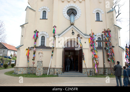 Palm de Pâques, tradition sur la Pologne du sud Le dimanche des Rameaux Banque D'Images