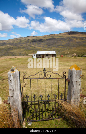 Cottage historique, Nevis Valley, Central Otago, île du Sud, Nouvelle-Zélande Banque D'Images