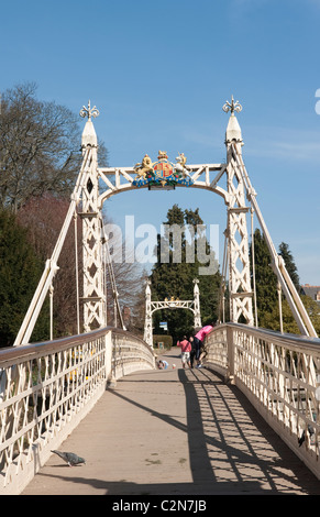 Victoria Pont sur la rivière Wye dans Hereford Banque D'Images