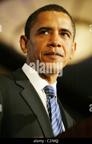 Candidat à la présidence US Le Sénateur Barak Obama aborde la Communication Workers of America sur leur journée de lobbying annuel, tenu à Banque D'Images