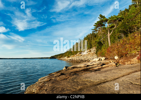 Somes Sound scenic, Mount Desert Island, Maine, USA Banque D'Images