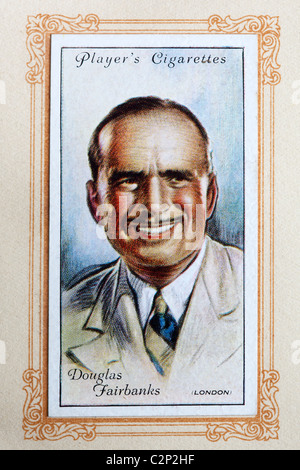 Douglas Fairbanks Vintage Souvenir Joueurs Snr Carte Cigarette Banque D'Images