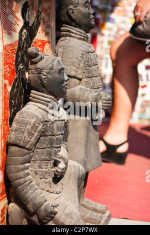 Beijing : Terracotta Warriors et poster de mao Banque D'Images