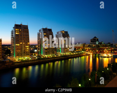 Les bâtiments, appartements, NV, Salford Quays, Manchester Banque D'Images