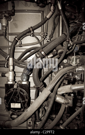 Détails techniques de vieux fils et câbles Banque D'Images