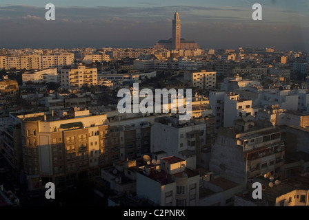 L'aube Vue sur Casablanca, Maroc Banque D'Images