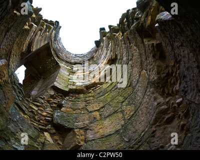 Wadhurst. Reste de l'escalier en spirale. Banque D'Images