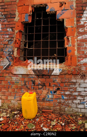 Usine abandonnée détail , Rijeka, Croatie Banque D'Images