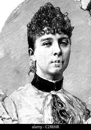 Marie Amélie d'Orléans (1865-1909), princesse française, illustration historique, vers 1886 Banque D'Images