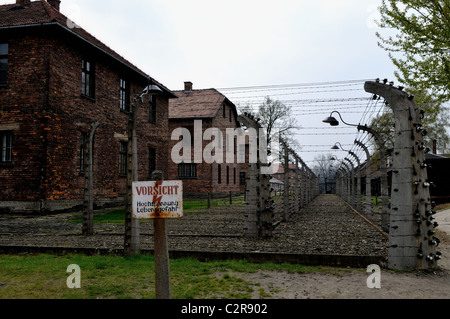 Konzentrationslager Auschwitz - camp de concentration et d'extermination construits et exploités en zones annexées par l'Allemagne nazie Banque D'Images