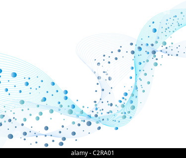 Abstract background vector l'eau avec des bulles d'air Banque D'Images