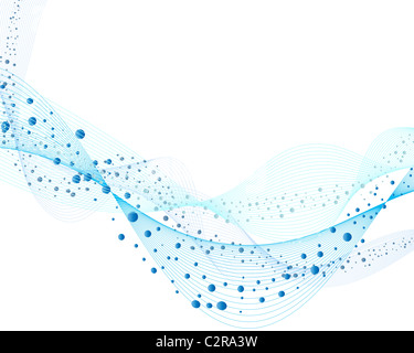 Abstract background vector l'eau avec des bulles d'air Banque D'Images