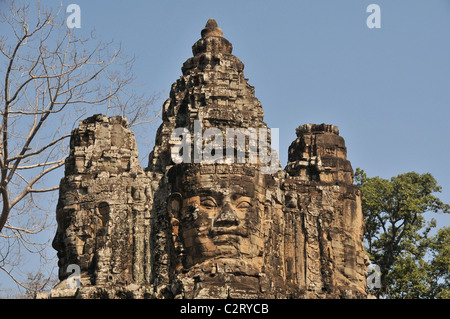 Angkor Thom entrée sud de la Victoire Siem Reap Cambodge Banque D'Images