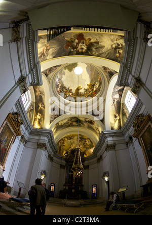 San Antonio de la Florida Hermitage, montrant l'intérieur de peintures murales Goya, Madrid, Spain, Europe Banque D'Images