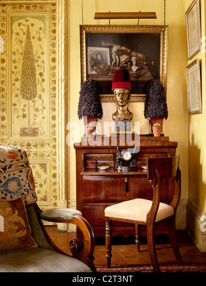 Salon, Bureau, détail, portes peintes décorées Banque D'Images