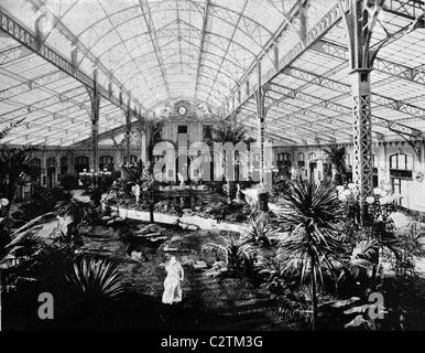 Début d'Autotype le Jardin d'hiver du Casino, Nice, Alpes-Maritimes, France, photo historique, 1884 Banque D'Images