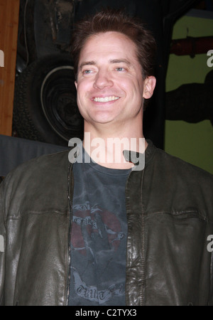 Brendan Fraser fait une apparition au Planet Hollywood à Times Square et fait la promotion de son nouveau film 'Voyage au centre de la Banque D'Images