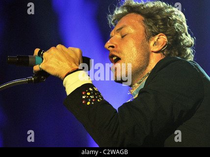 Coldplay Chris Martin effectue en concert au Madison Square Garden de New York, USA - 23.06.08 Banque D'Images