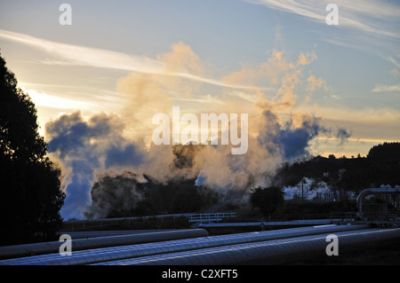 Centrale thermique de Wairakei, Wairakei, près de Taupo, île du Nord, de la région de Waikato, Nouvelle-Zélande Banque D'Images