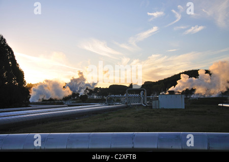 Centrale thermique de Wairakei, Wairakei, près de Taupo, île du Nord, de la région de Waikato, Nouvelle-Zélande Banque D'Images