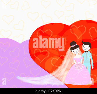 Conception de divers types d'invitation de mariage Banque D'Images