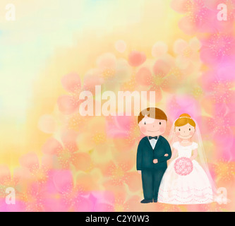 Conception de divers types d'invitation de mariage Banque D'Images