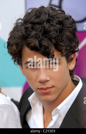 Nick Jonas de la Jonas Brothers Camp Rock - première à la télévision européenne est tenue au Royal Festival Hall des Arrivées - Londres, Angleterre Banque D'Images