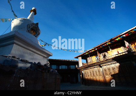 Vieille ville Zhongdiang dans la province du Yunnan Banque D'Images
