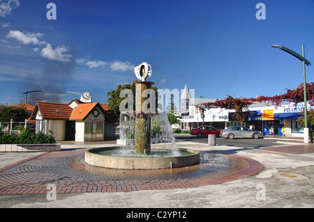 Fontaine du centre du village, Havelock North, Hastings, Hawke's Bay, Île du Nord, Nouvelle-Zélande Banque D'Images