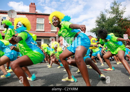 Profitez de fêtards du Carnaval Moss Side, à Manchester. Banque D'Images