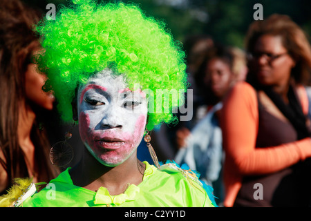 Profitez de fêtards du Carnaval Moss Side, à Manchester. Banque D'Images