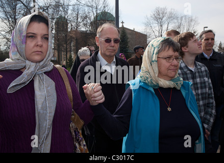 Rassemblement contre le Pasteur Quran-Burning interconfessionnel Banque D'Images