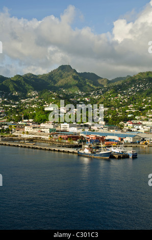 Quai du Port de Saint Vincent Kingstown, Saint Vincent et Grenadines Banque D'Images