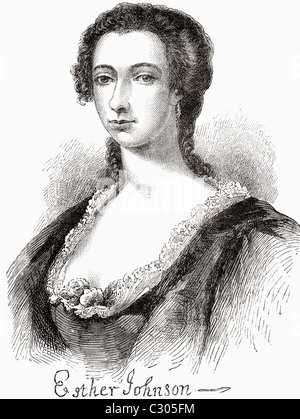 Esther Johnson ,1681 - 1729. Ami anglais de Jonathan Swift, connu sous le nom de Stella. De Voyages de Gulliver publié c.1875 Banque D'Images
