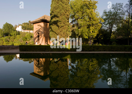 L'Oratoire de Partal Palais dans le Palais de l'Alhambra de Grenade. Banque D'Images