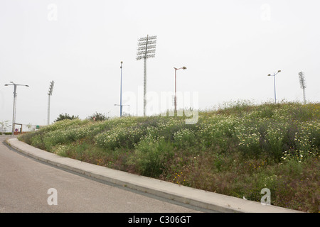 Paysage de l'ancien site Olympique, le centre d'attention pour les soumissions d'unsuccesful 1999/2003, envahis par la végétation et sous-utilisés. Banque D'Images