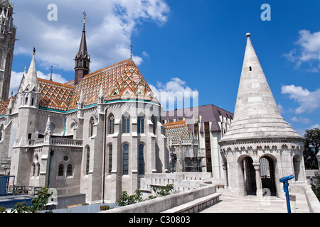 Hongrie, Budapest, l'église Matthias. Vue sur la ville Banque D'Images