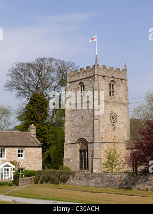 L'église historique de Saint Romald dans la zone de conservation du village de Teesdale Romaldkirk Co Durham Banque D'Images