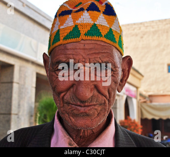 Portrait de vieil homme à Taroudant, Maroc Banque D'Images