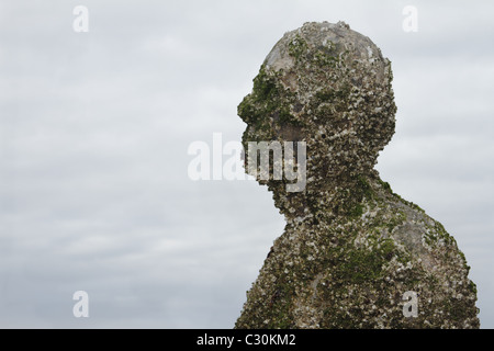 Antony Gormley [un autre lieu] Waterloo Merseyside Crosby Beach Banque D'Images