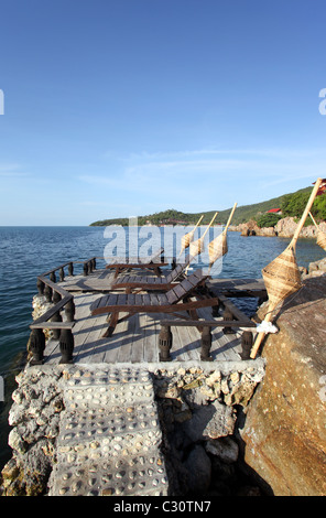 Ao Haad Son Resort sur la côte nord-ouest. Ko Phangan, Surat Thani, Thaïlande, Asie du Sud-Est, Asie Banque D'Images