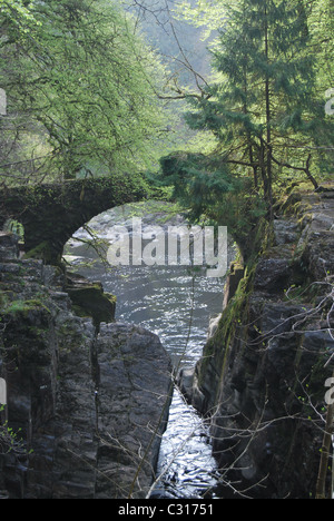 Falls sur la rivière Braan à l'Hermitage près de Dunkeld Banque D'Images