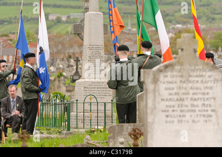 Belfast, Irlande du Nord. 24 avr 2011 - Républicain Sinn Fein commémorer morts Républicaine Irlandaise Banque D'Images